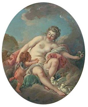 Francois Boucher Venus Restraining Cupid Sweden oil painting art